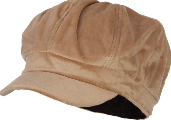 Topi newsboy dengan bahan velvet